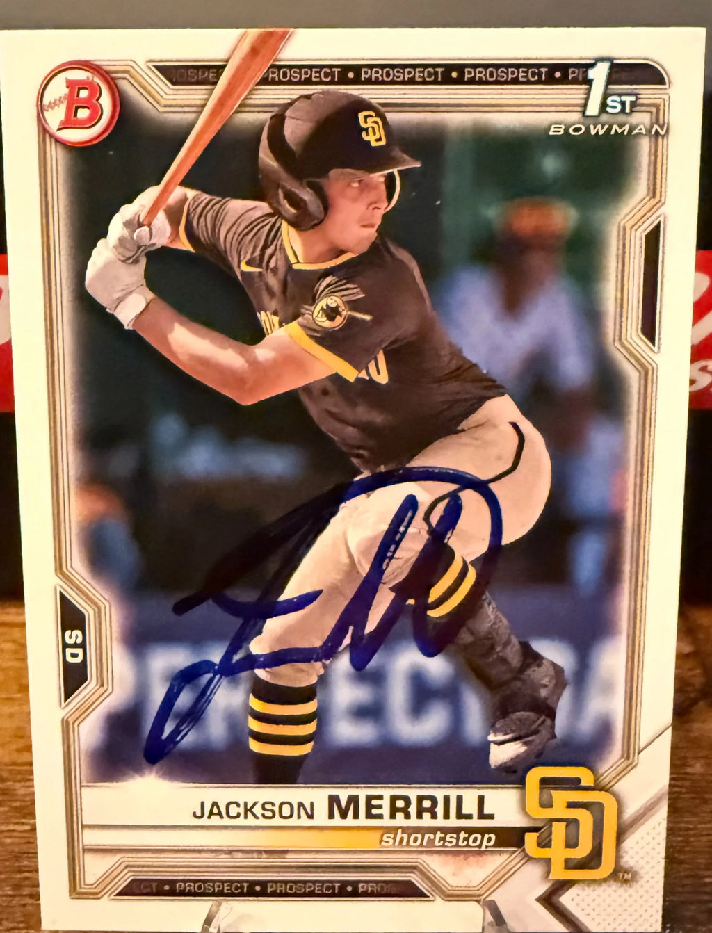 Jackson Merrill 2021 1st Bowman AUTOGRAPHED #BD-119 Auto Prova COA