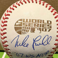 Mike Lowell "07 WS MVP" Autographed 07 World Series Baseball (JSA)