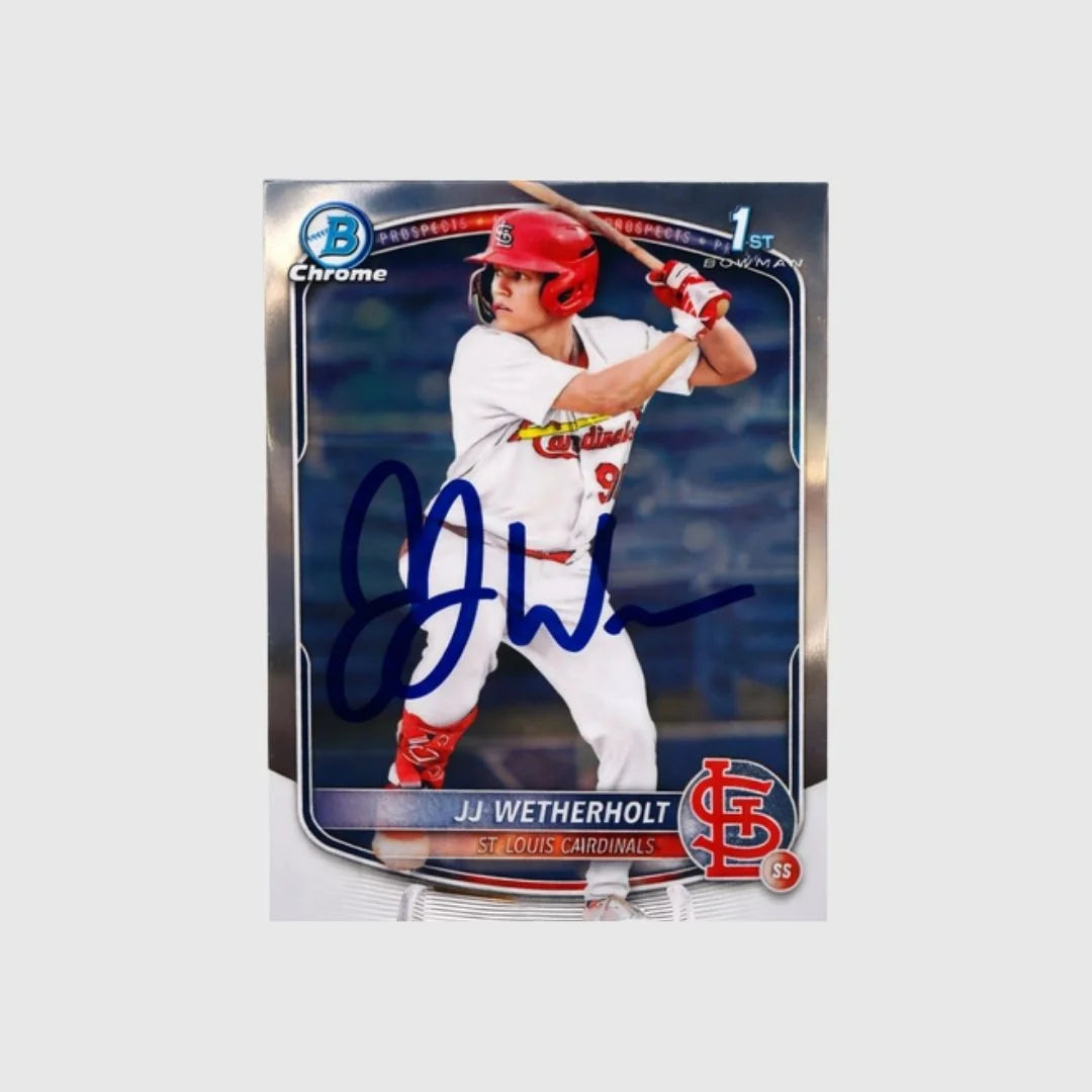 JJ Wetherholt 1st Bowman Chrome Auto (Blue)